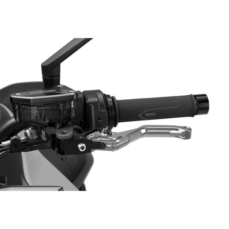 Maneta de embrague fija Puig 4.0 corta plata y selector negro