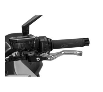 Puig 4.0 lever fixed clutch short silver and black selector