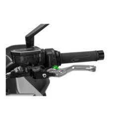 Levier d'embrayage fixe Puig 4.0 court selecteur argent et vert