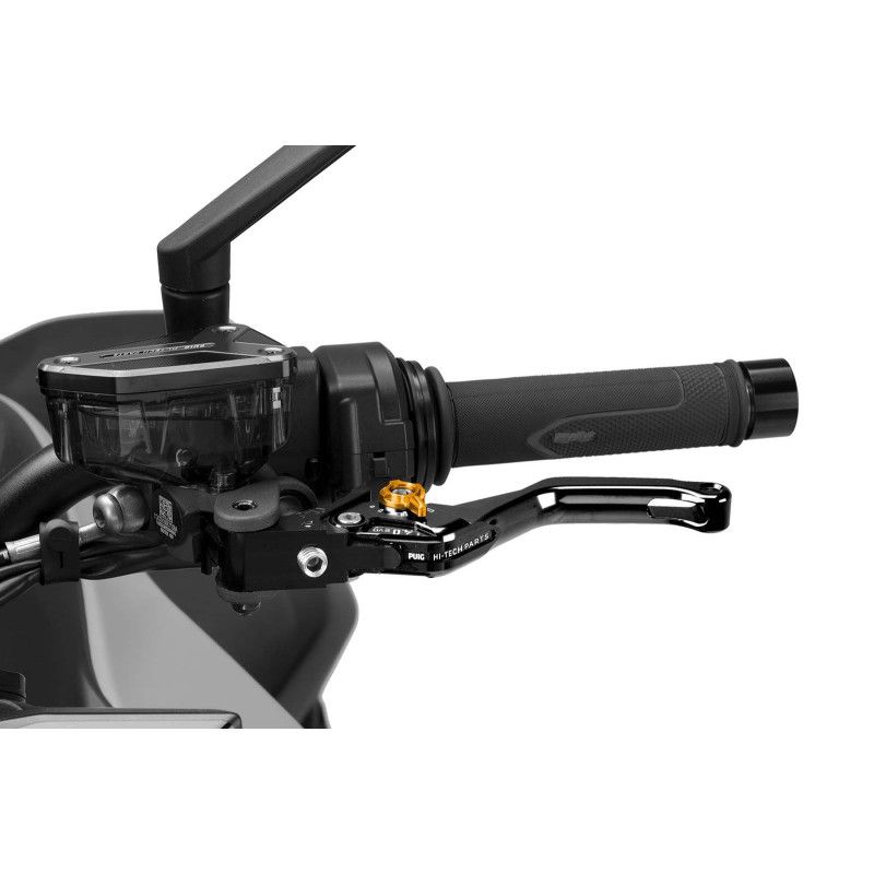 Levier d'embrayage fixe Puig 4.0 court selecteur noir et or