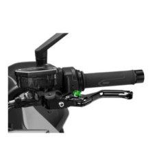 Maneta de embrague fija Puig 4.0 corta negra y selector verde