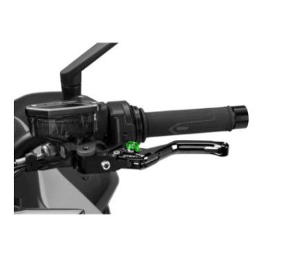 Maneta de embrague fija Puig 4.0 corta negra y selector verde