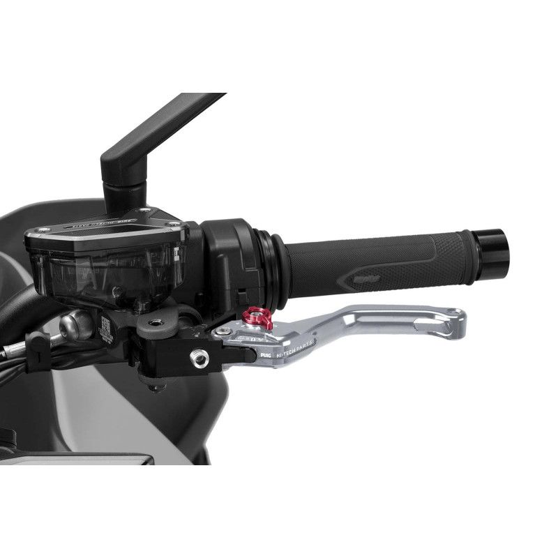 Puig 4.0 lever fixed clutch short titanium and red selector