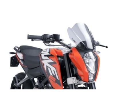 PUIG CUPOLINO NAKED NEW GENERATION SPORT PER KTM 125 DUKE 11'-16' FUME CHIARO