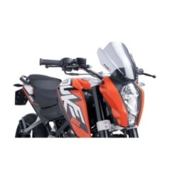 Pare-brise sport Puig Naked NG pour KTM 200 Duke 12-13, teinte fumEe claire