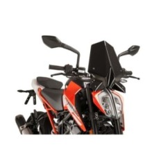 Bulle sport Puig Naked NG pour KTM 390 Duke 17-20 2017-2020, noire