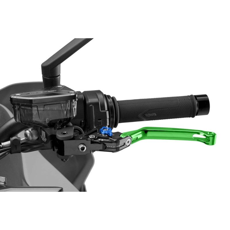 Levier d'embrayage pliable Puig 4.0, selecteur vert et bleu