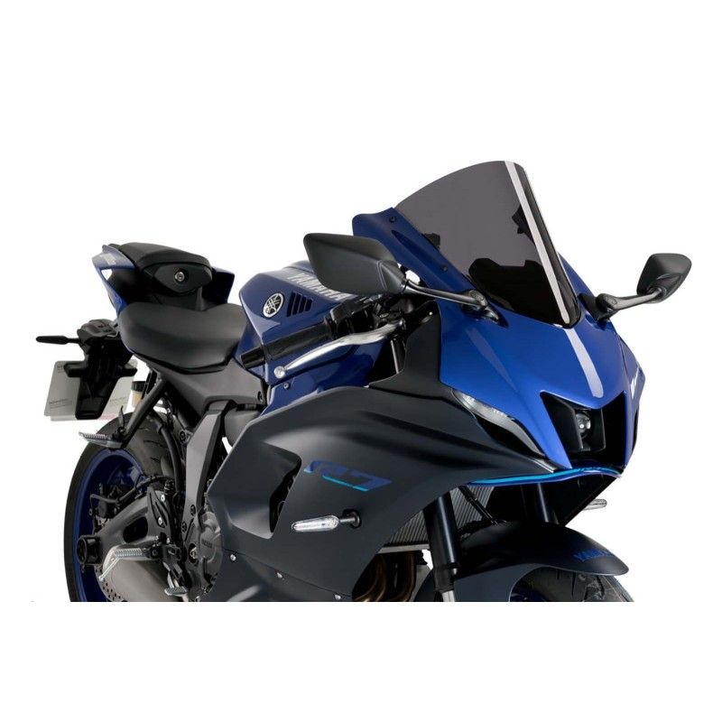 puig windshield r racer for yamaha yzf r6 17 20 dark smoke