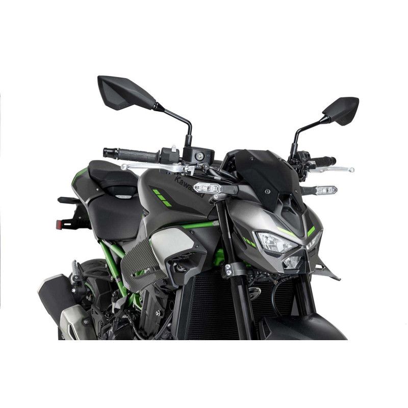 Aleron Puig D12 Kawasaki Z900 2025 con aspecto de carbono