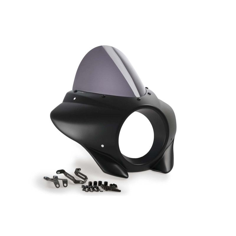 PUIG Halbverglaste Windschutzscheibe Touring Mirage Kawasaki Eliminator 500 24-26 Dunkelgrau-22145F | Puig