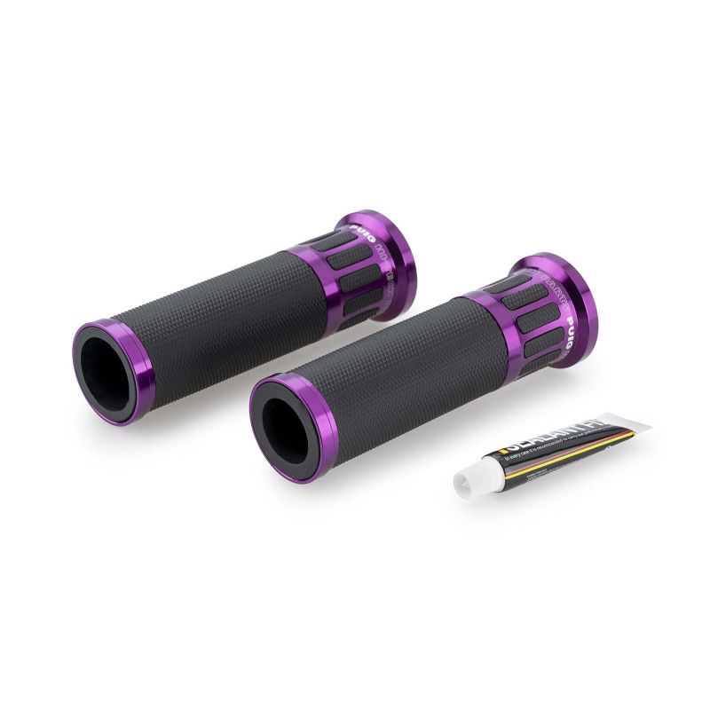 PUIG GRIPS MODEL HI-TECH RACING COLOR PURPLE - Length: 119 mm. | Puig