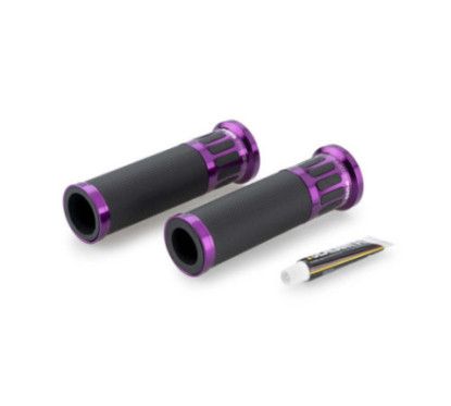 PUIG GRIPS MODEL HI-TECH RACING COLOR PURPLE - Length: 119 mm. | Puig