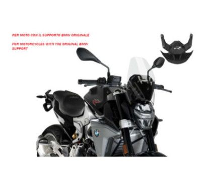 PUIG CUPOLINO NAKED N.G. SPORT-SUPP.OEM PER BMW F900 R 20-24 TRASPARENTE | Puig