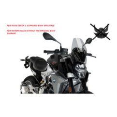 Bulle sport Puig Naked NG (sans support) pour BMW F900 R 20-24, fumE clair