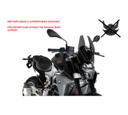 CUPULA DEPORTIVA PUIG NAKED NG SIN SOPORTE. PARA BMW F900 R 2020-24 AHUMADO OSCURO | Puig