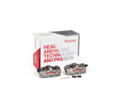 Kit de pinza de freno radial monobloque Brembo GP4 RS para Kawasaki ZZR1400 16-20 Titanio