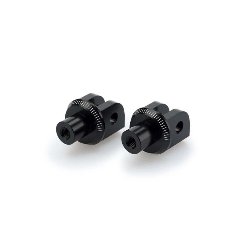 Adaptateurs de repose-pieds pilote fixes Puig pour Kawasaki ZX-10RR 19-20 noir