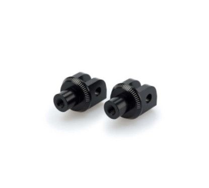 Adaptateurs de repose-pieds pilote fixes Puig pour Kawasaki ZX-10RR 19-20 noir