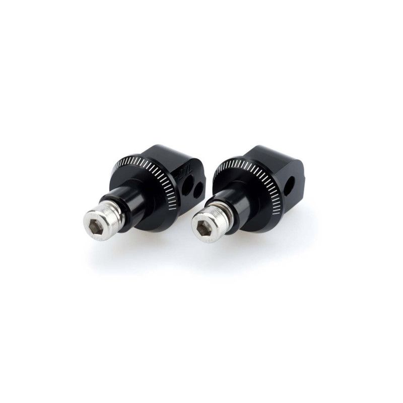 Adaptateurs de repose-pieds passager fixes Puig pour Aprilia RSV4 Factory 13-14 noir