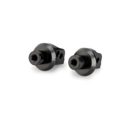 Puig fixed passenger footrest adapters for Benelli TRK 702 2025 black
