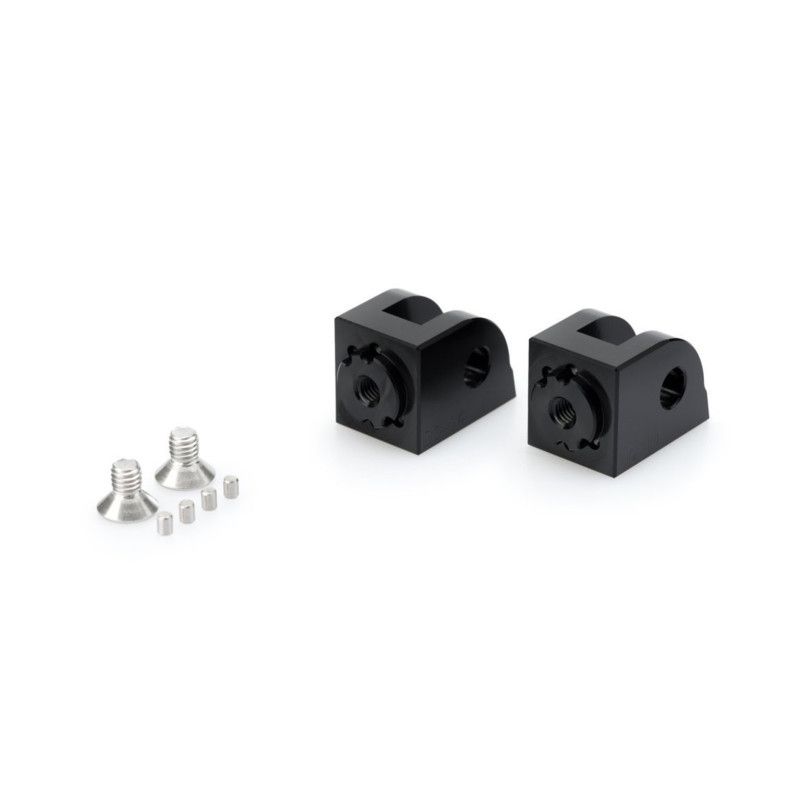 Puig Verstellbare Fahrerrastenadapter fur Honda CBR600RR 05-06, Schwarz