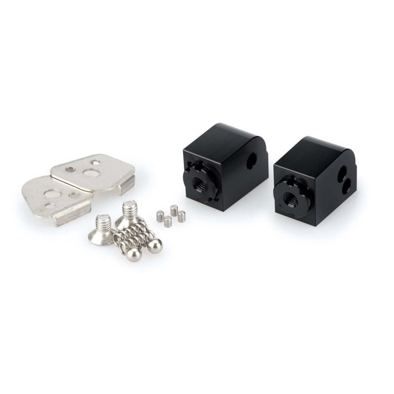 Puig Adjustable Passenger Footrest Adapters for Honda CB500X 17-18 Black