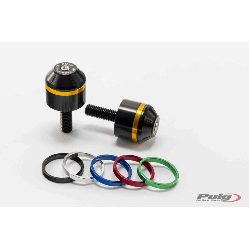 Embouts de guidon courts Puig avec anneaux pour BMW R1250 R 2021-25 noir