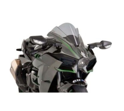 puig z racing windshield for kawasaki ninja h2 15 22 light smoke