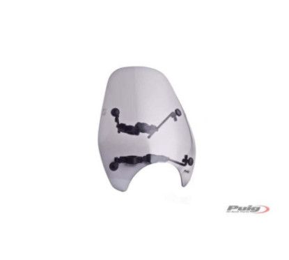 Puig custom fairing for Benelli Leoncino Trail 21-25 light smoke