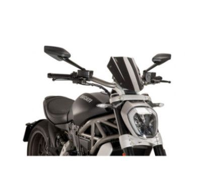 Puig naked ng sport adjustable windshield for ducati x diavel 18-23 black