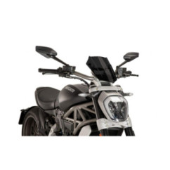 PUIG NAKED NG SPORT ADJUSTABLE WINDSCREEN FOR DUCATI X DIAVEL S 21-24 DARK SMOKE