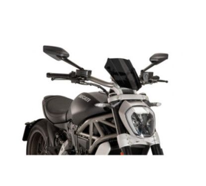 Puig naked ng sport adjustable windshield for Ducati X Diavel S 21-24 dark smoke