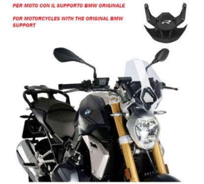 Puig Naked NG Sport Windschutzscheibe - OEM-Unterstutzung fur BMW R1250 R 21-25 transparent