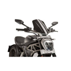 PUIG NAKED NG TOURING WINDSCREEN ADJUSTABLE FOR DUCATI X DIAVEL S 21-24 BLACK