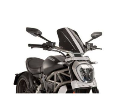 Puig naked ng touring adjustable windshield for Ducati X Diavel S 21-24 black