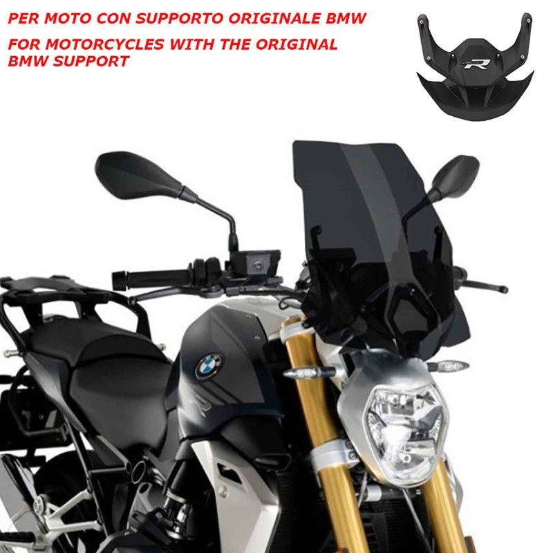 Puig naked ng touring fairing - OEM support for BMW R1250 R 21-25 dark smoke