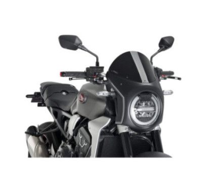 puig cupolino semicarenato per honda cb650r neo sports cafe 21-23 nero-nero
