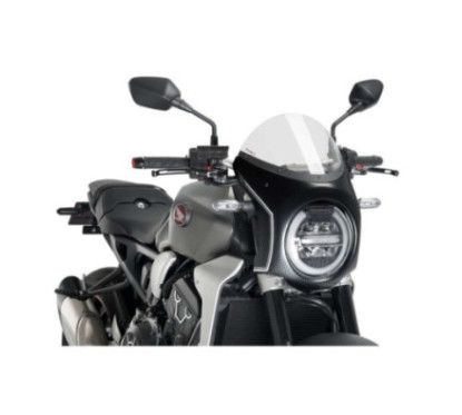 Semicarenado Puig para Honda CB650R Neo Sports Cafe 21-23 transparente-carbono