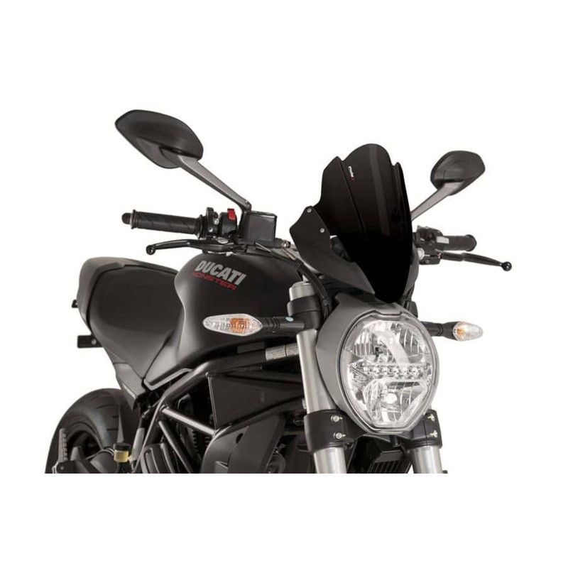 Puig Sport Windshield for Ducati Monster 821 Stripe 2017 Black
