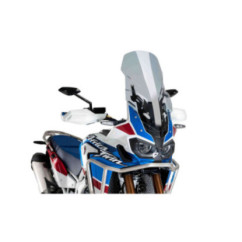 PUIG ADJUSTABLE TOURING WINDSCREEN FOR HONDA AFRICA TWIN 18-19 LIGHT SMOKE