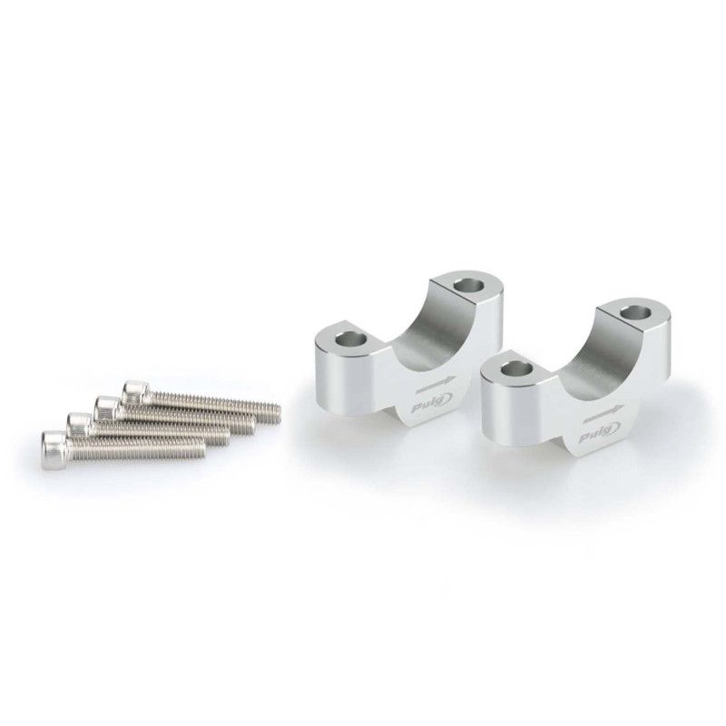 puig handlebar risers for bmw r1250 gs adventure 21-24 silver-20308p