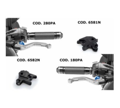 Jeu de leviers et adaptateurs Puig pour leviers de frein et d'embrayage BMW R1200GS 2016 - d'occasion