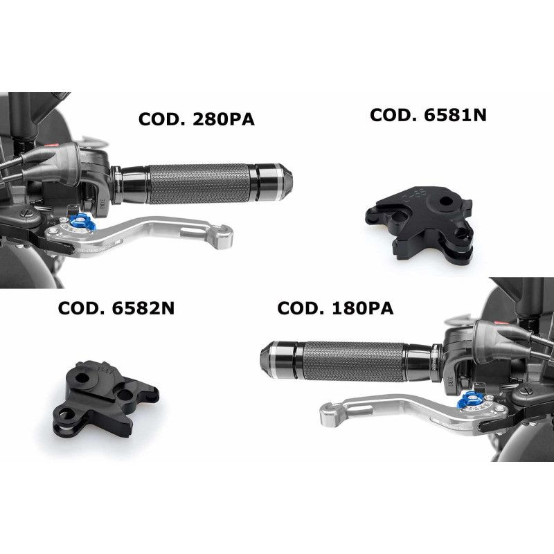Jeu de leviers et adaptateurs Puig pour leviers de frein et d'embrayage BMW R1200RS 17-18 - d'occasion