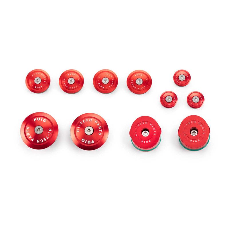 Tapas de chasis de aluminio Puig para BMW R1200 GS Exclusive 17-18 rojo