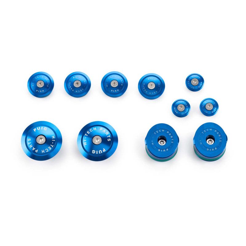 Puig Aluminum Frame Caps for BMW R1250 GS Adventure 21-24 Blue