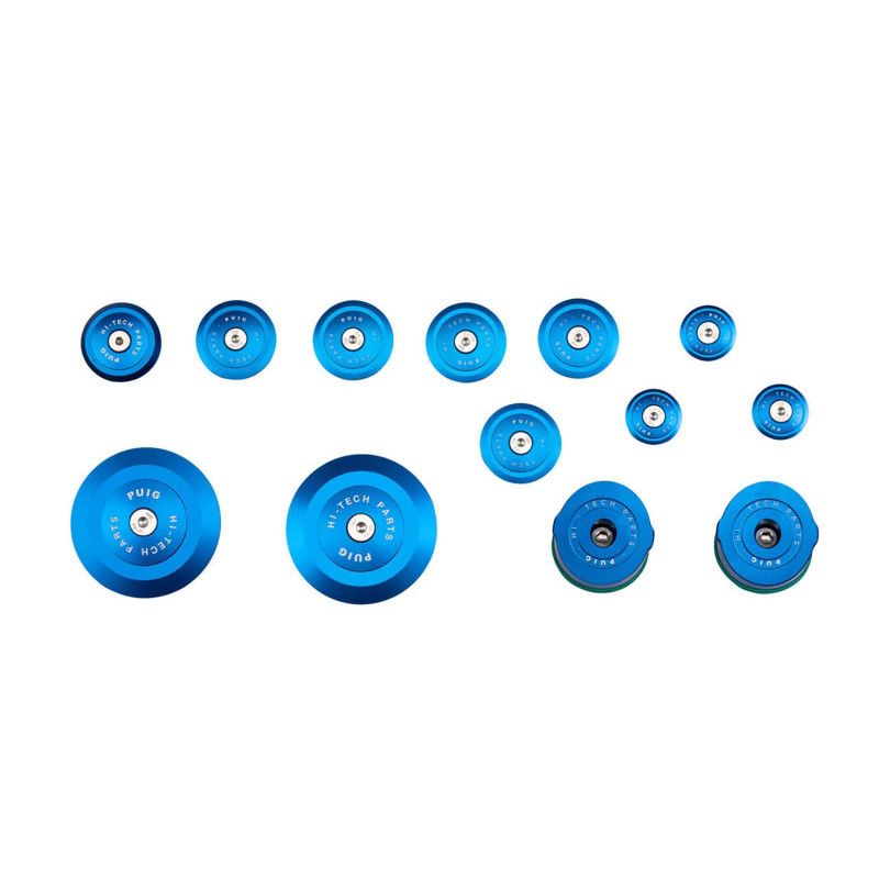 Puig aluminum frame caps for BMW R1250 R 21-25 blue