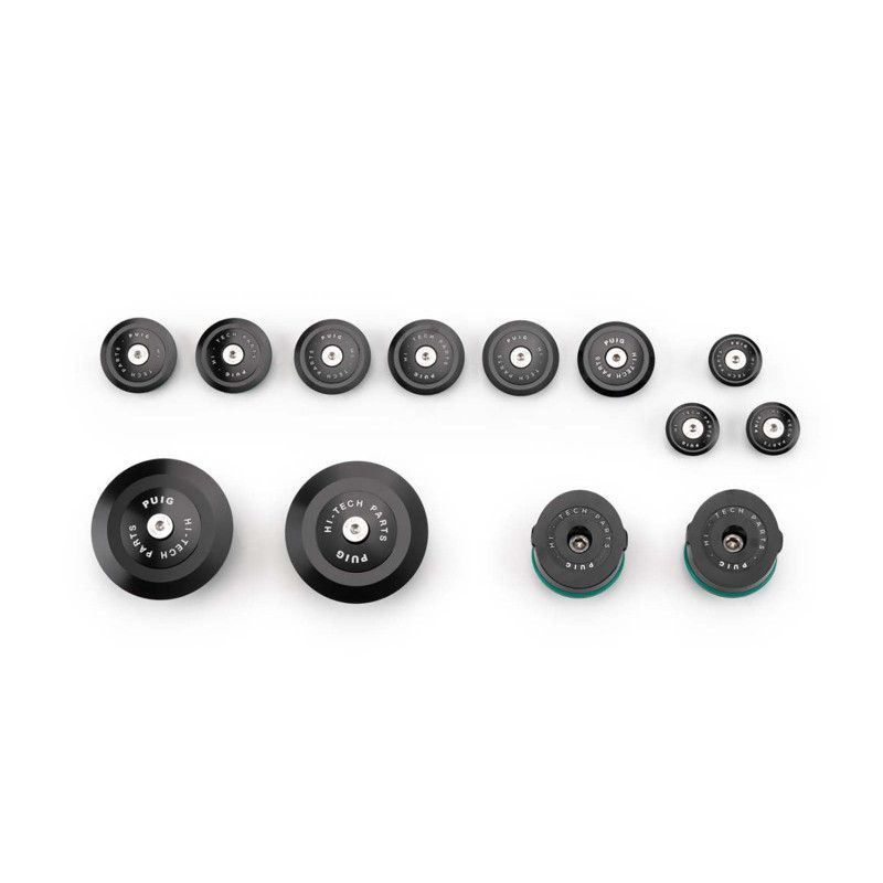 Tapas de chasis de aluminio Puig para BMW R1250 R 21-25 Negro