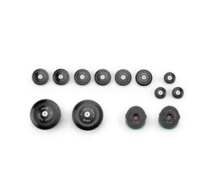 Tapas de chasis de aluminio Puig para BMW R1250 R 21-25 Negro