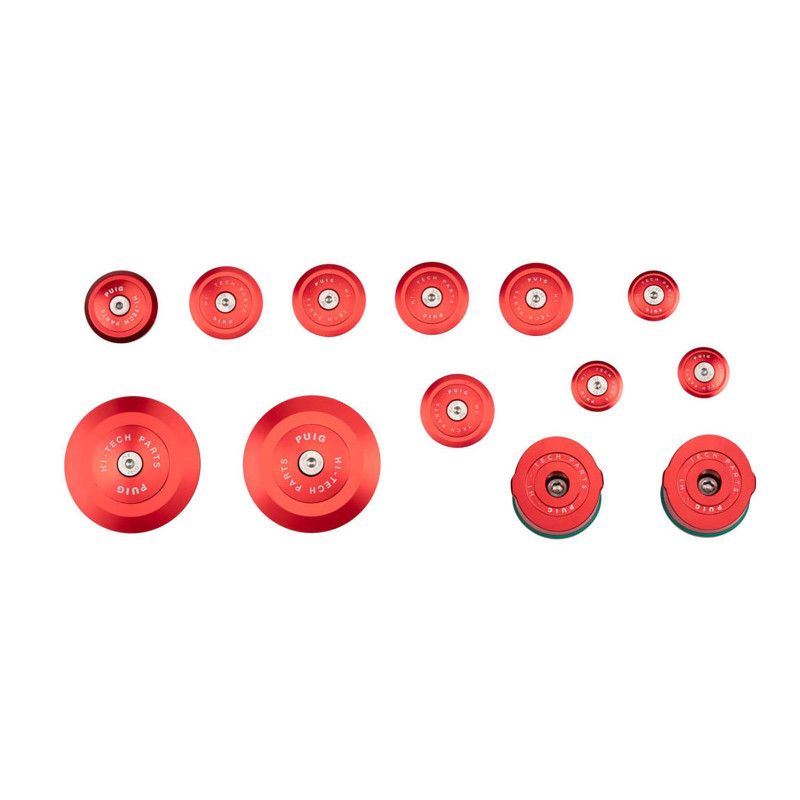 Puig aluminum frame caps for BMW R1250 R 21-25 red