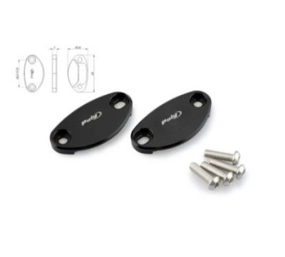 Tapa del orificio del retrovisor Puig para Kawasaki ZX-10RR 2019 negra